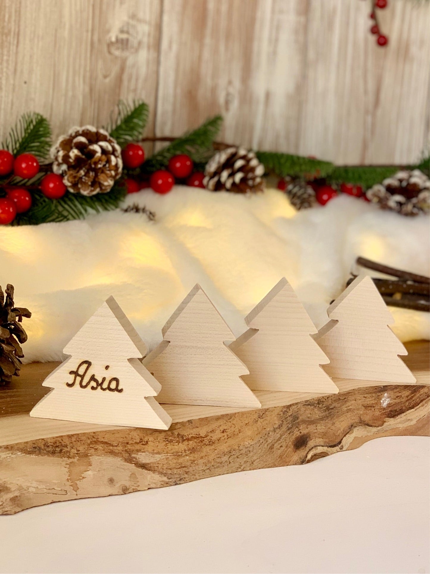 🎁ALBERELLI SEGNAPOSTO (ordine minimo 8 pezzi) Il Truciolo by MJ