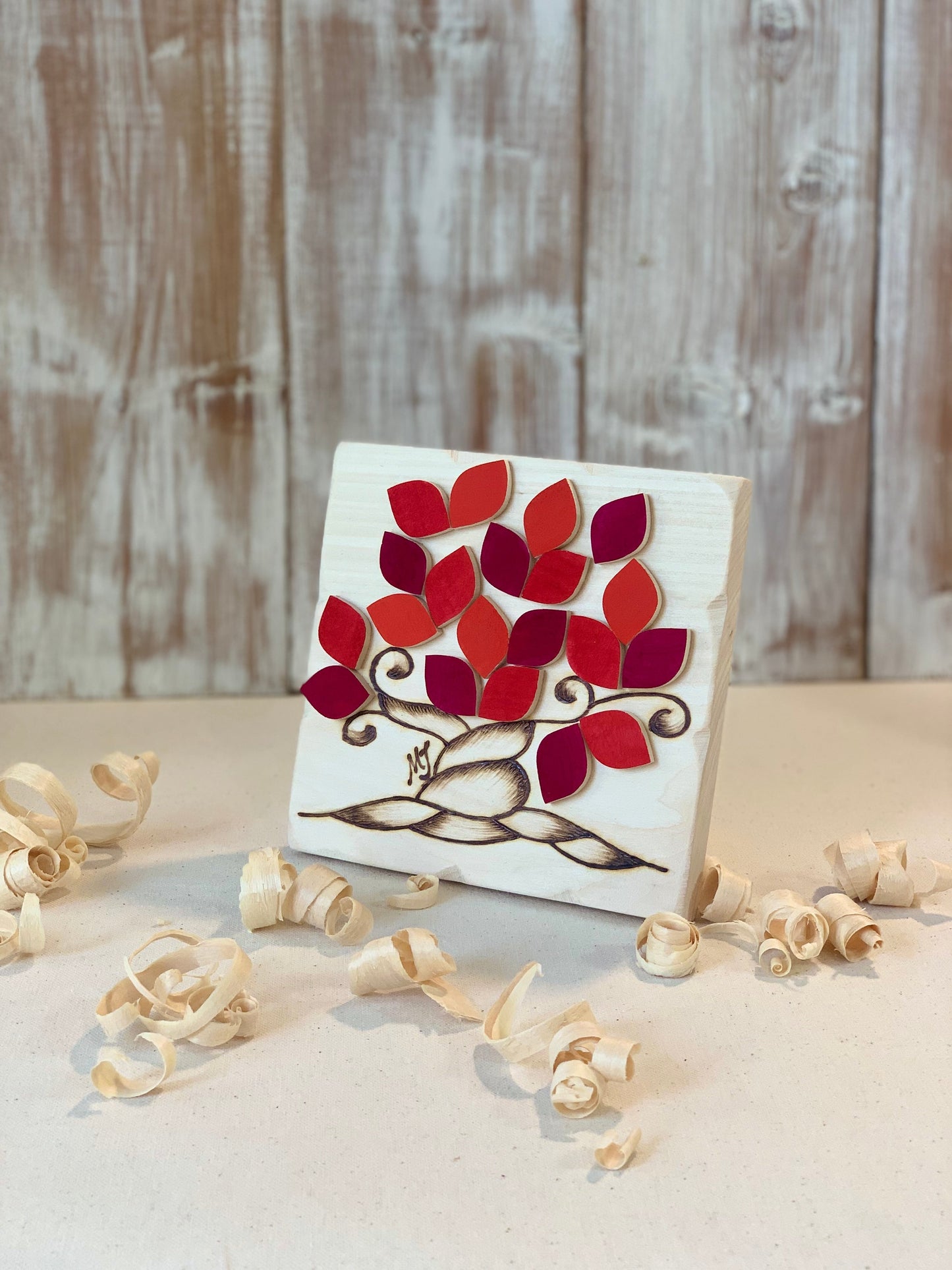 QUADRETTO ALBERO DELLA VITA 15 X 15 cm (ordine minimo 5 pezzi) Il Truciolo by MJ