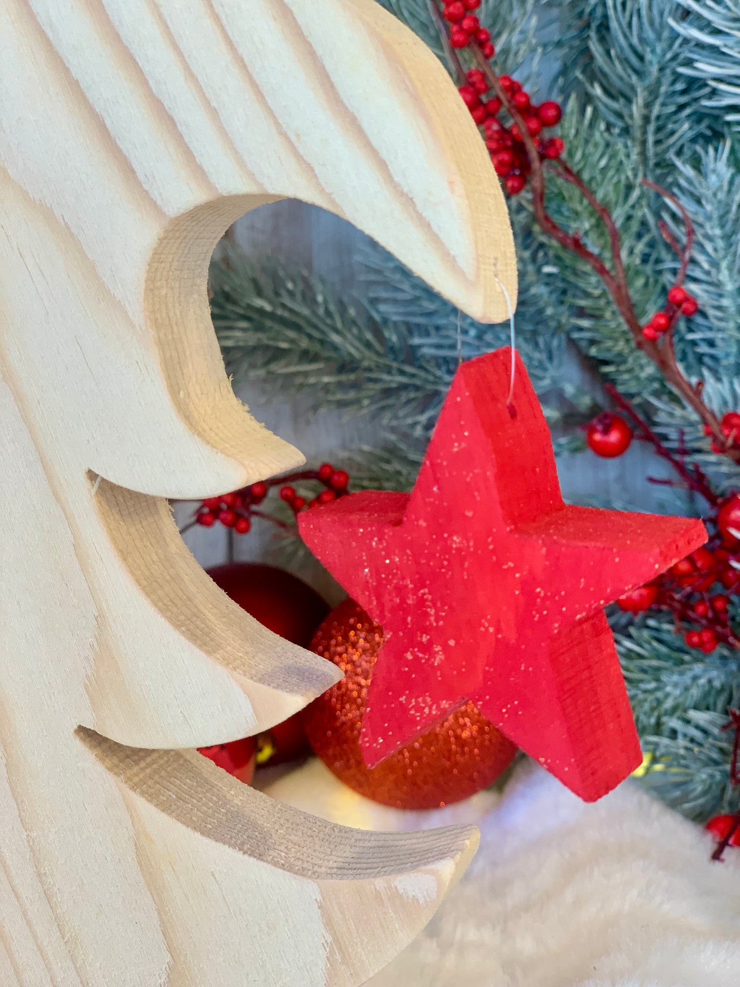ALBERO DI NATALE CON STELLA PENDENTE Il Truciolo by MJ
