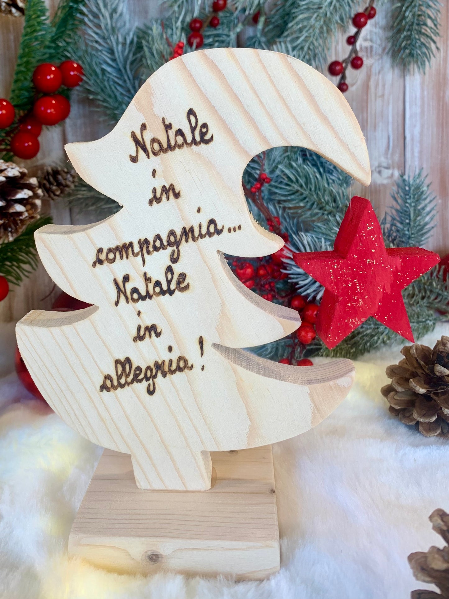 ALBERO DI NATALE CON STELLA PENDENTE Il Truciolo by MJ