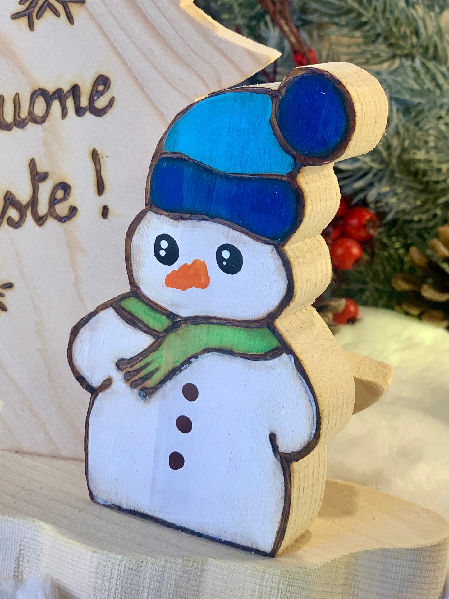 ALBERELLO CON PUPAZZO DI NEVE Il Truciolo by MJ