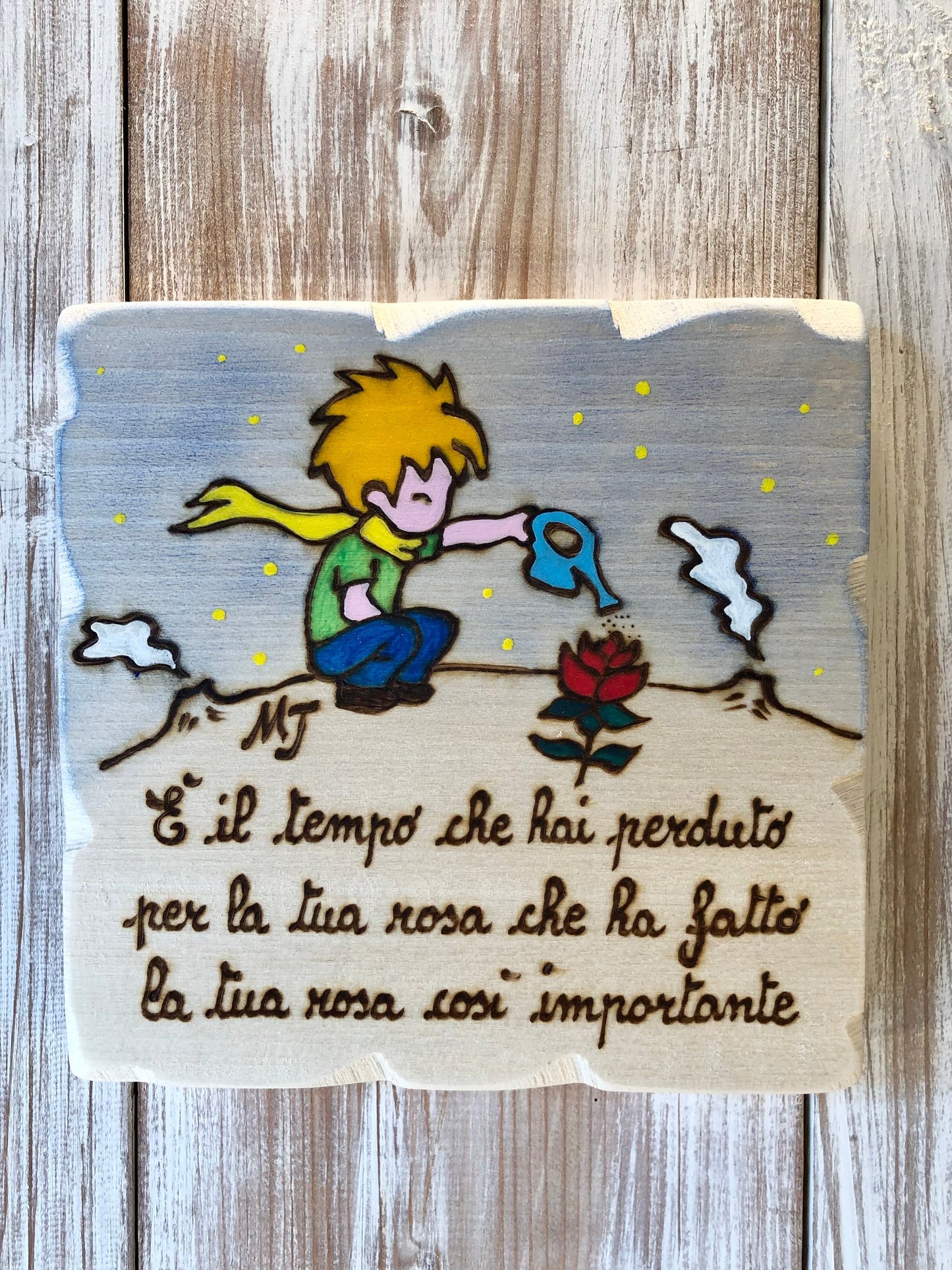QUADRETTO "IL PICCOLO PRINCIPE" 15X15cm (Copia) Il Truciolo by MJ