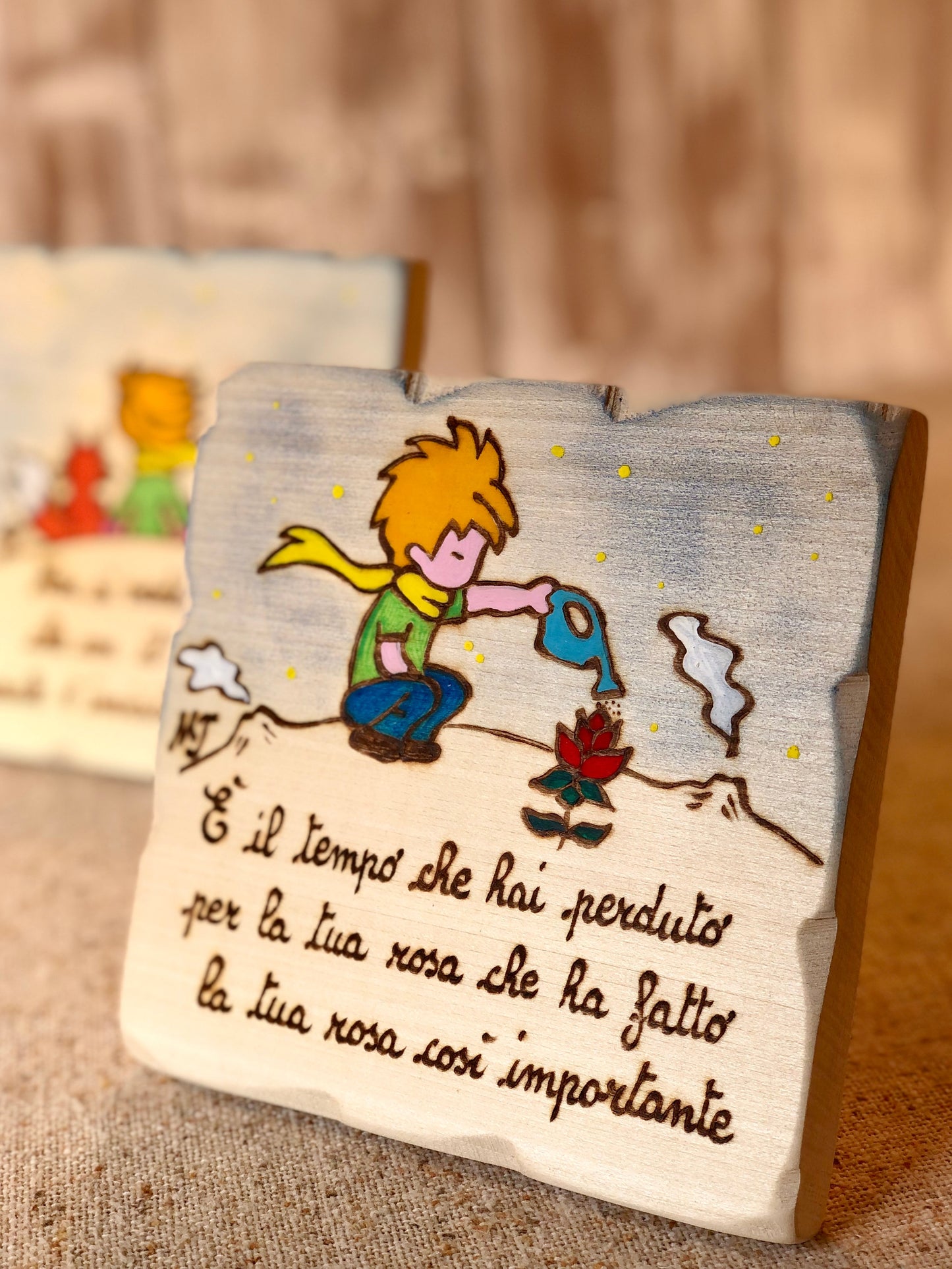 QUADRETTO "IL PICCOLO PRINCIPE" 15X15cm (Copia) Il Truciolo by MJ