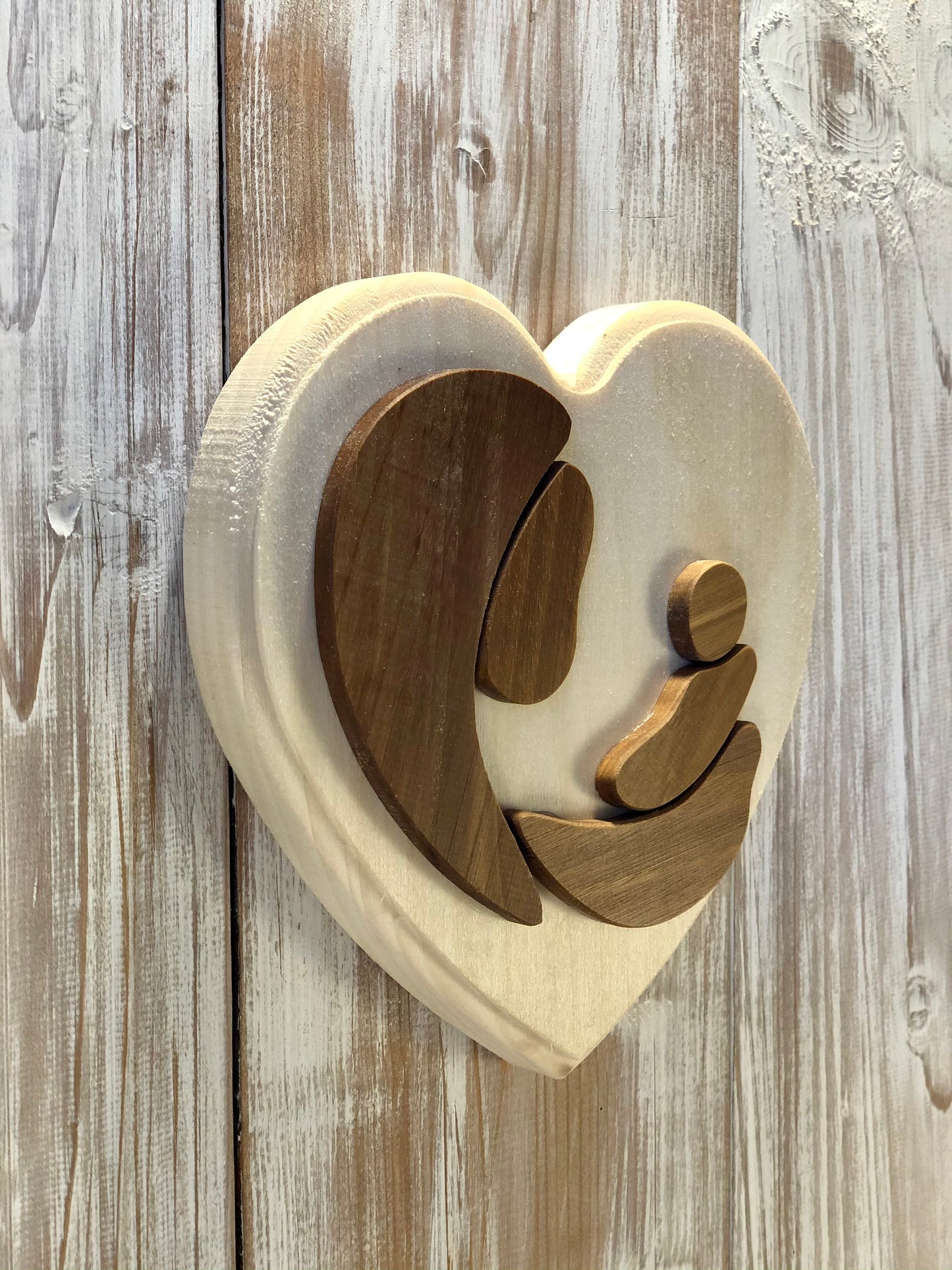 CUORE MAMMA CON BAMBINO Il Truciolo by MJ