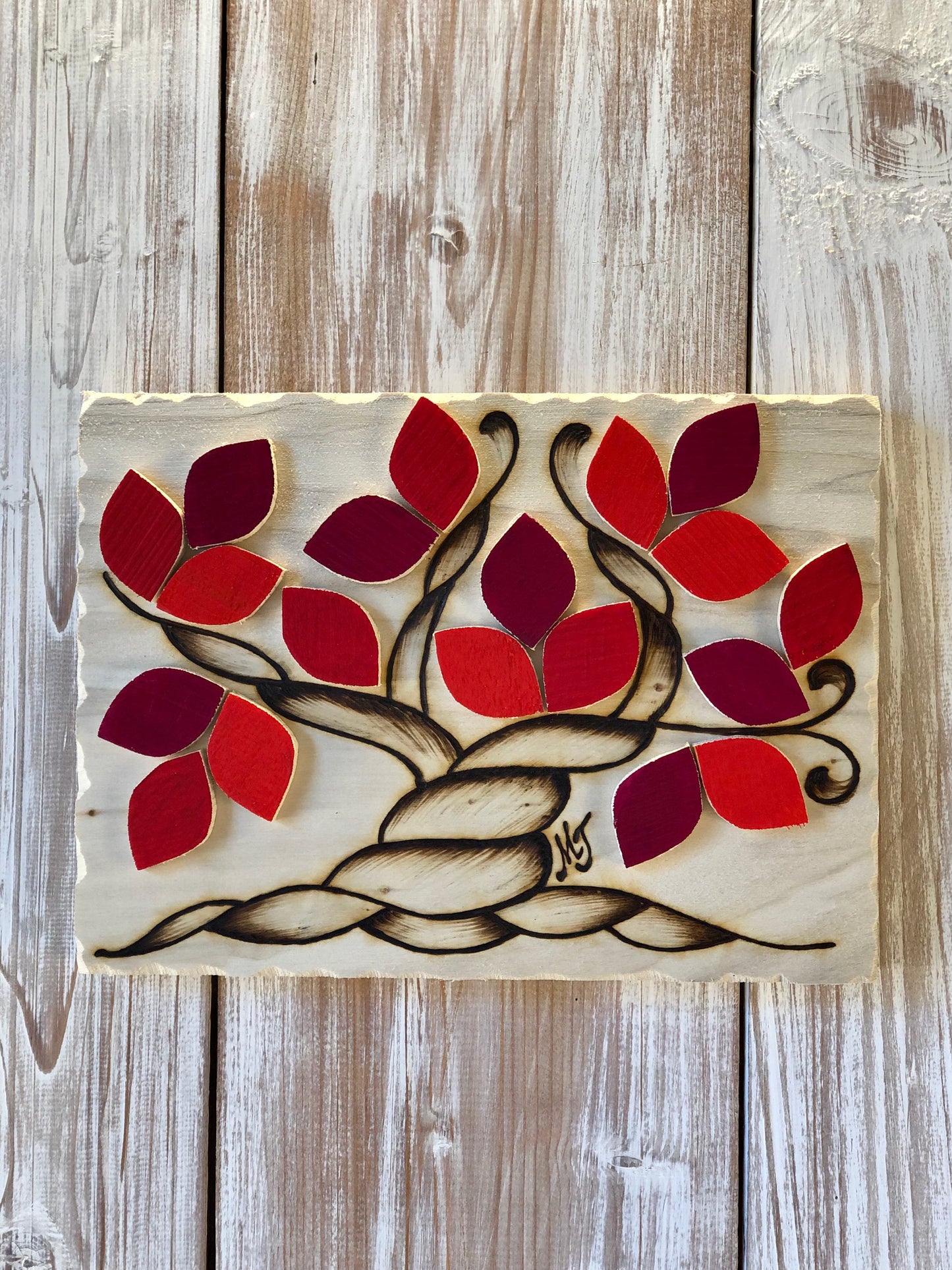 ALBERO DELLA VITA ROSSO 20x15cm (ordine minimo 5 pezzi) Il Truciolo by MJ