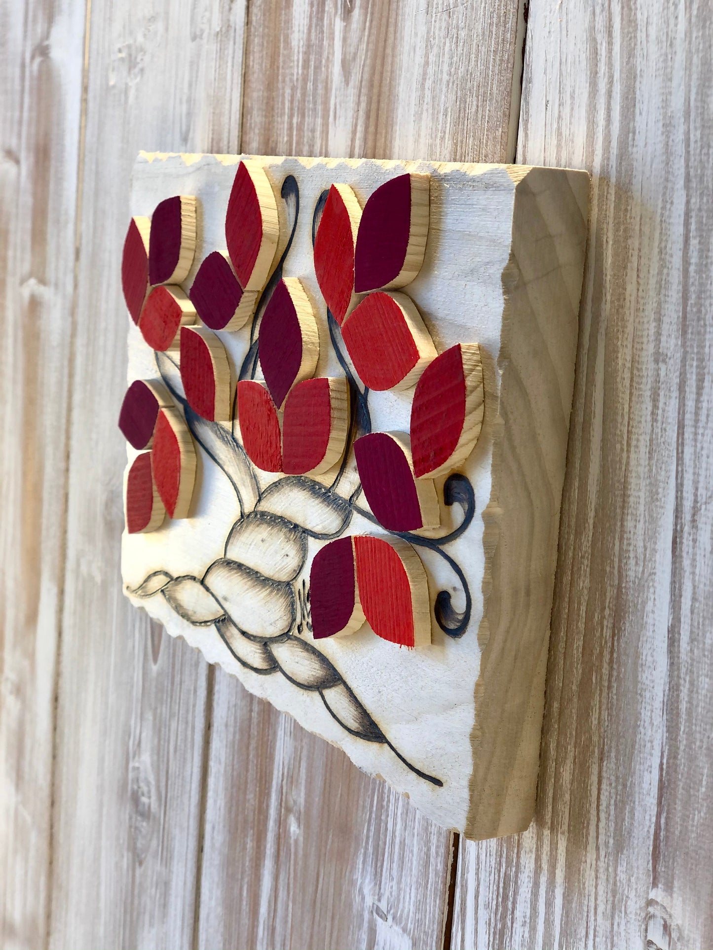 ALBERO DELLA VITA ROSSO 20x15cm (ordine minimo 5 pezzi) Il Truciolo by MJ