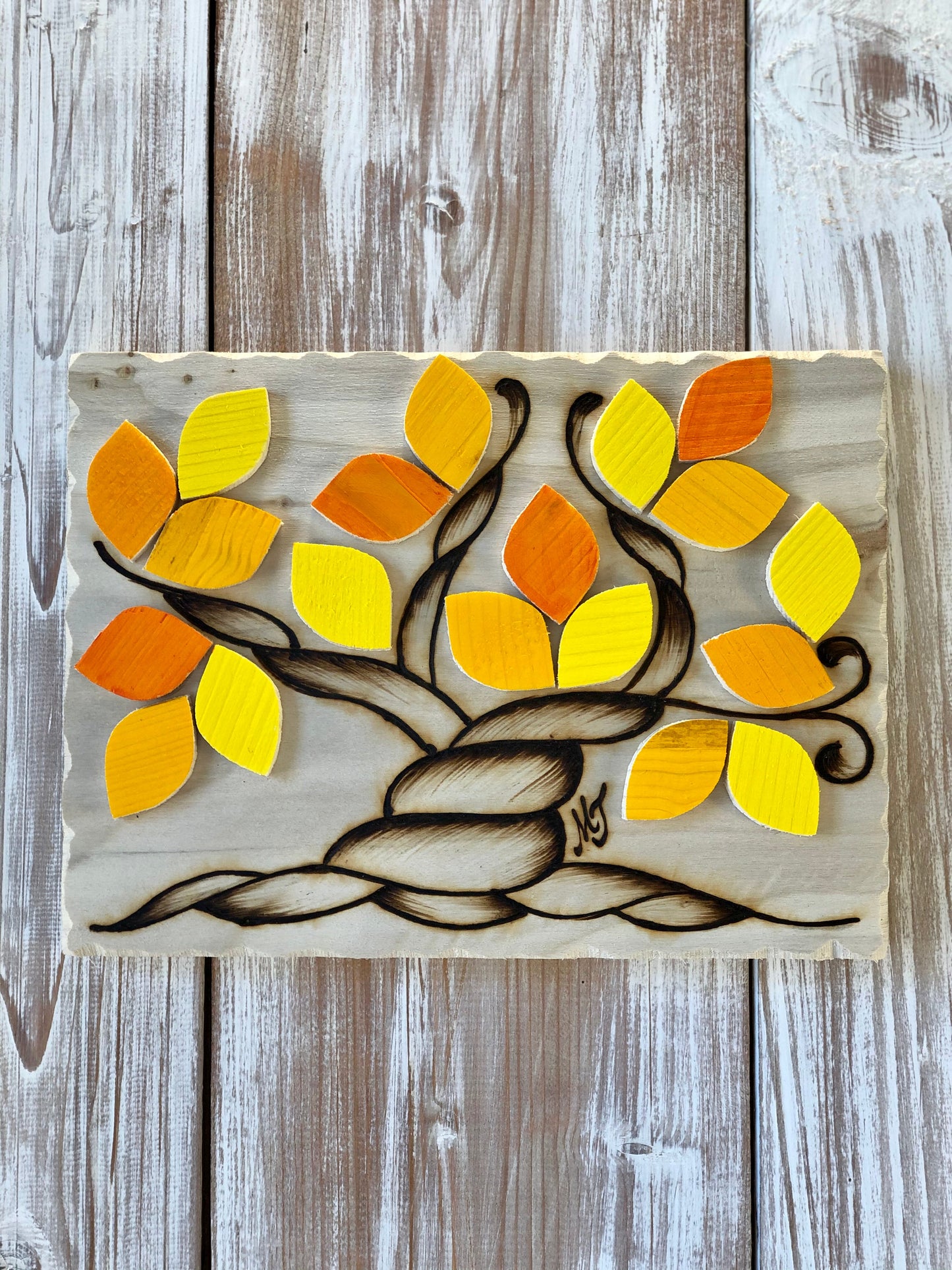 ALBERO DELLA VITA GIALLO 20x15cm (ordine minimo 5 pezzi) Il Truciolo by MJ