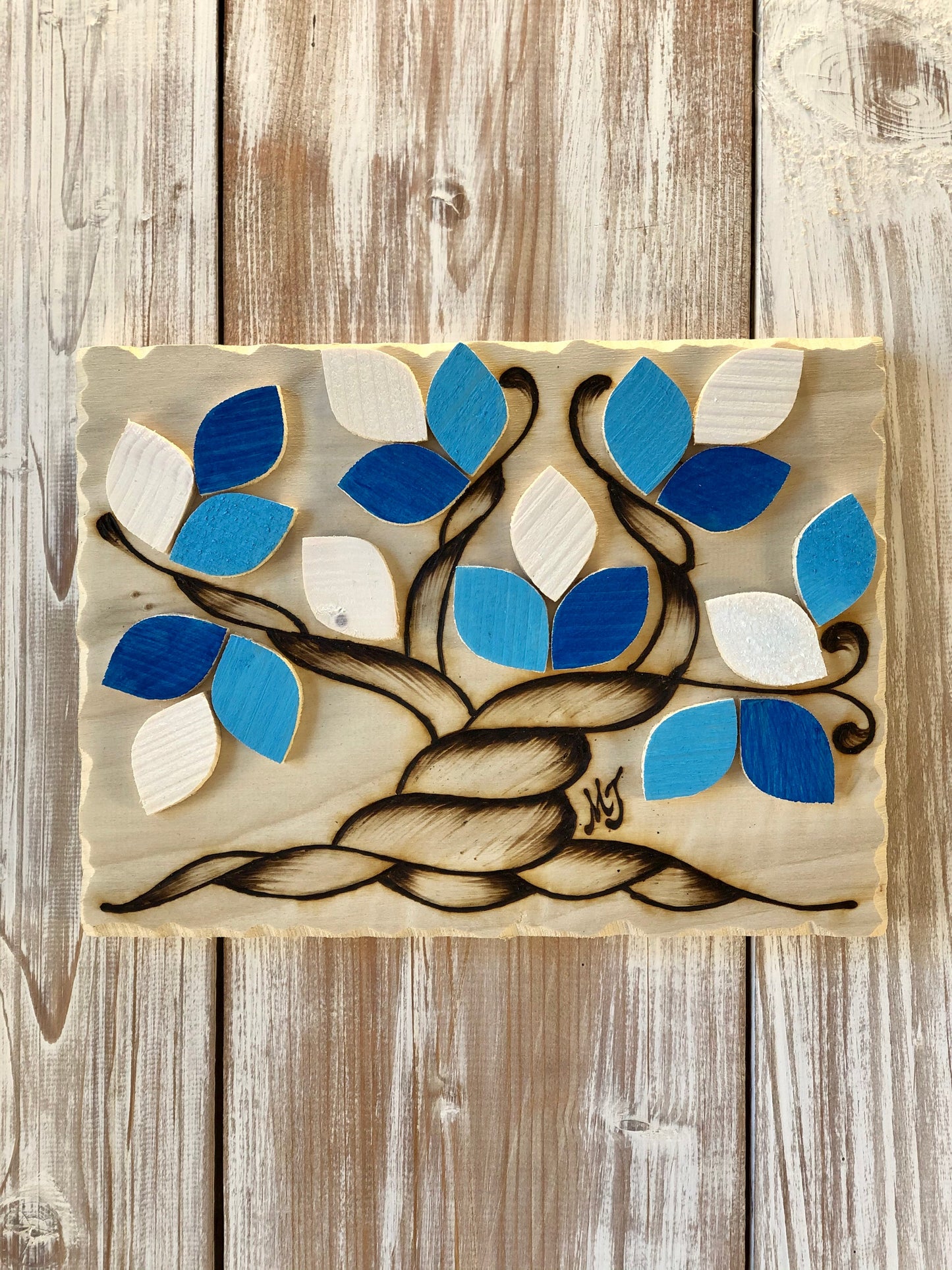 ALBERO DELLA VITA AZZURRO 20x15cm (ordine minimo 5 pezzi) Il Truciolo by MJ