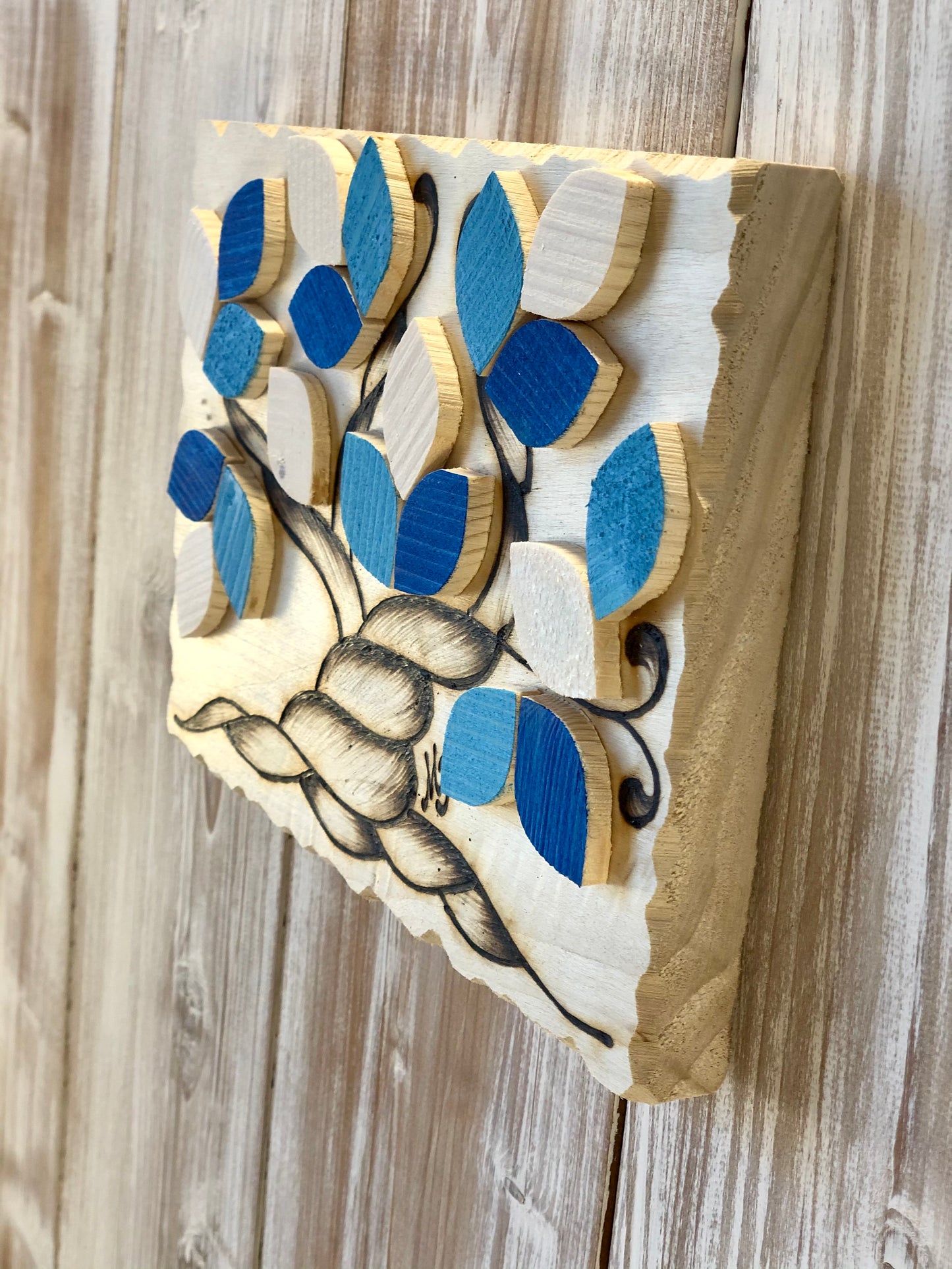 ALBERO DELLA VITA AZZURRO (20x15cm) Il Truciolo by MJ
