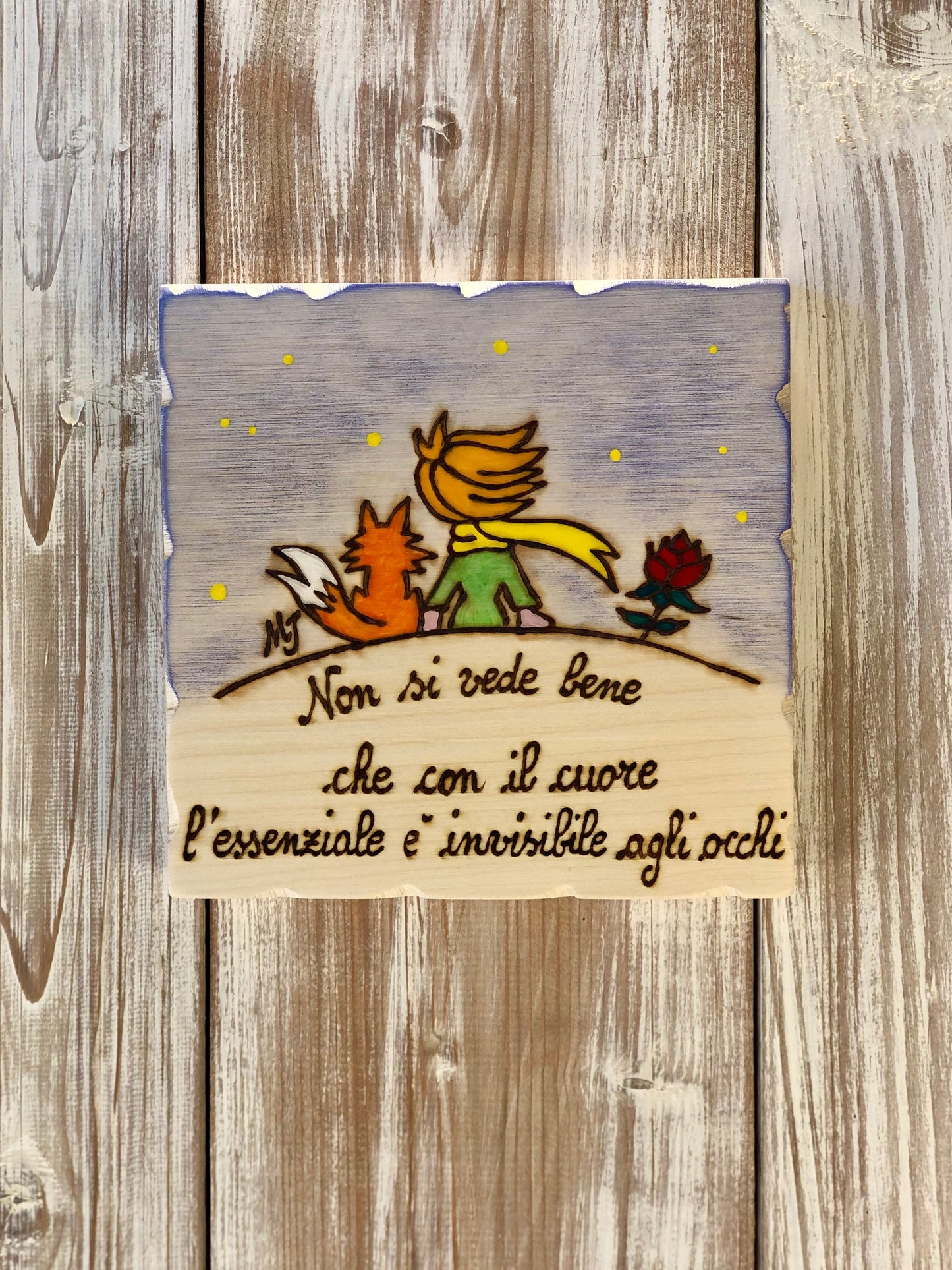 QUADRETTO "IL PICCOLO PRINCIPE" 15X15cm (Copia) Il Truciolo by MJ