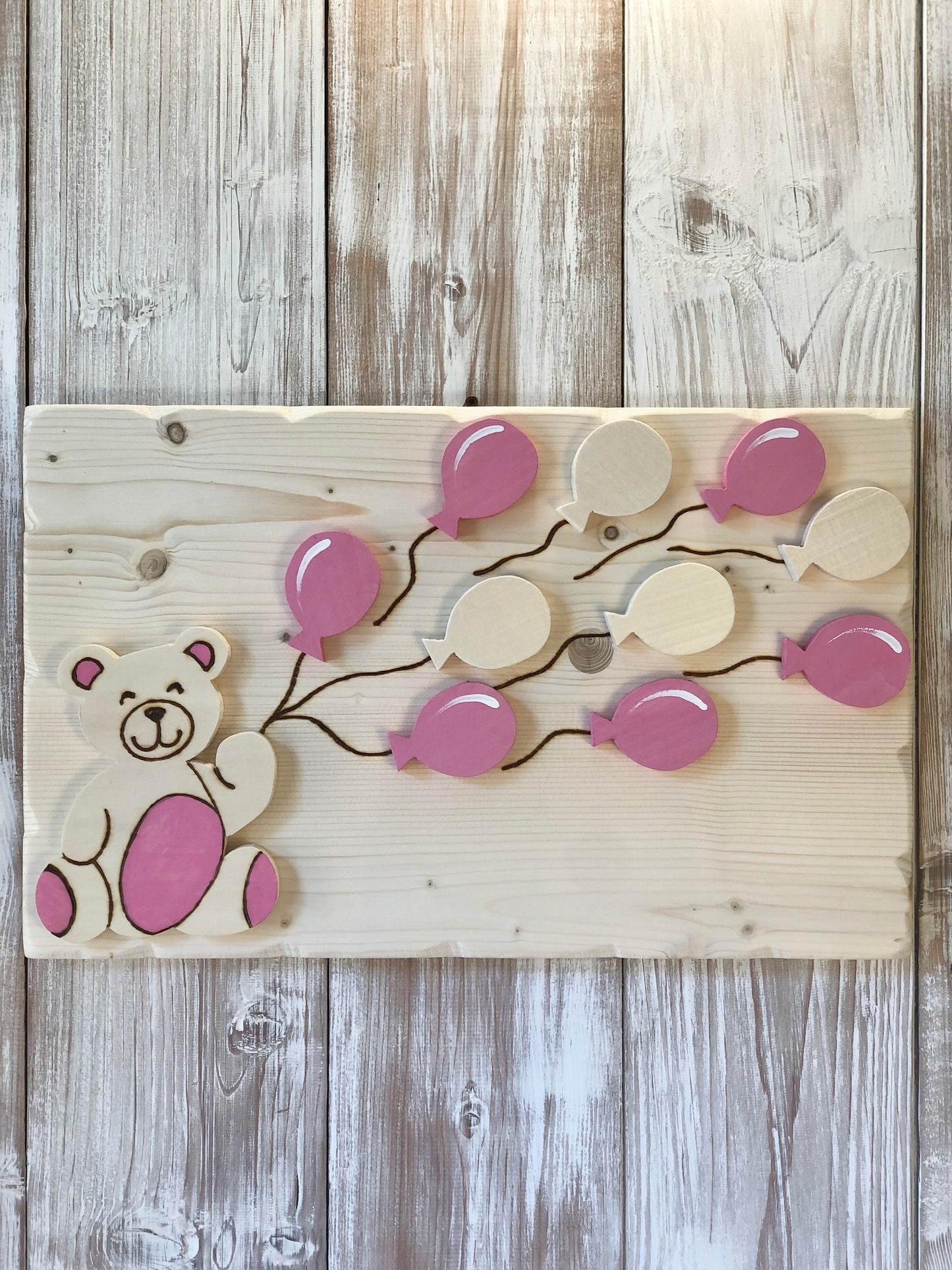 QUADRO NASCITE ORSETTO CON PALLONCINI Il Truciolo by MJ