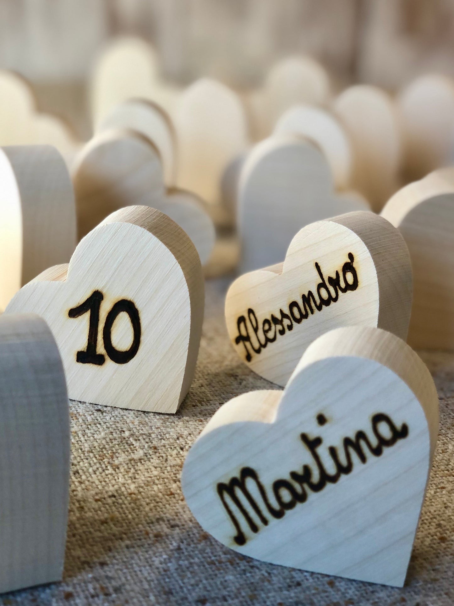 CUORI SEGNAPOSTO (ordine minimo 10 pezzi) Il Truciolo by MJ
