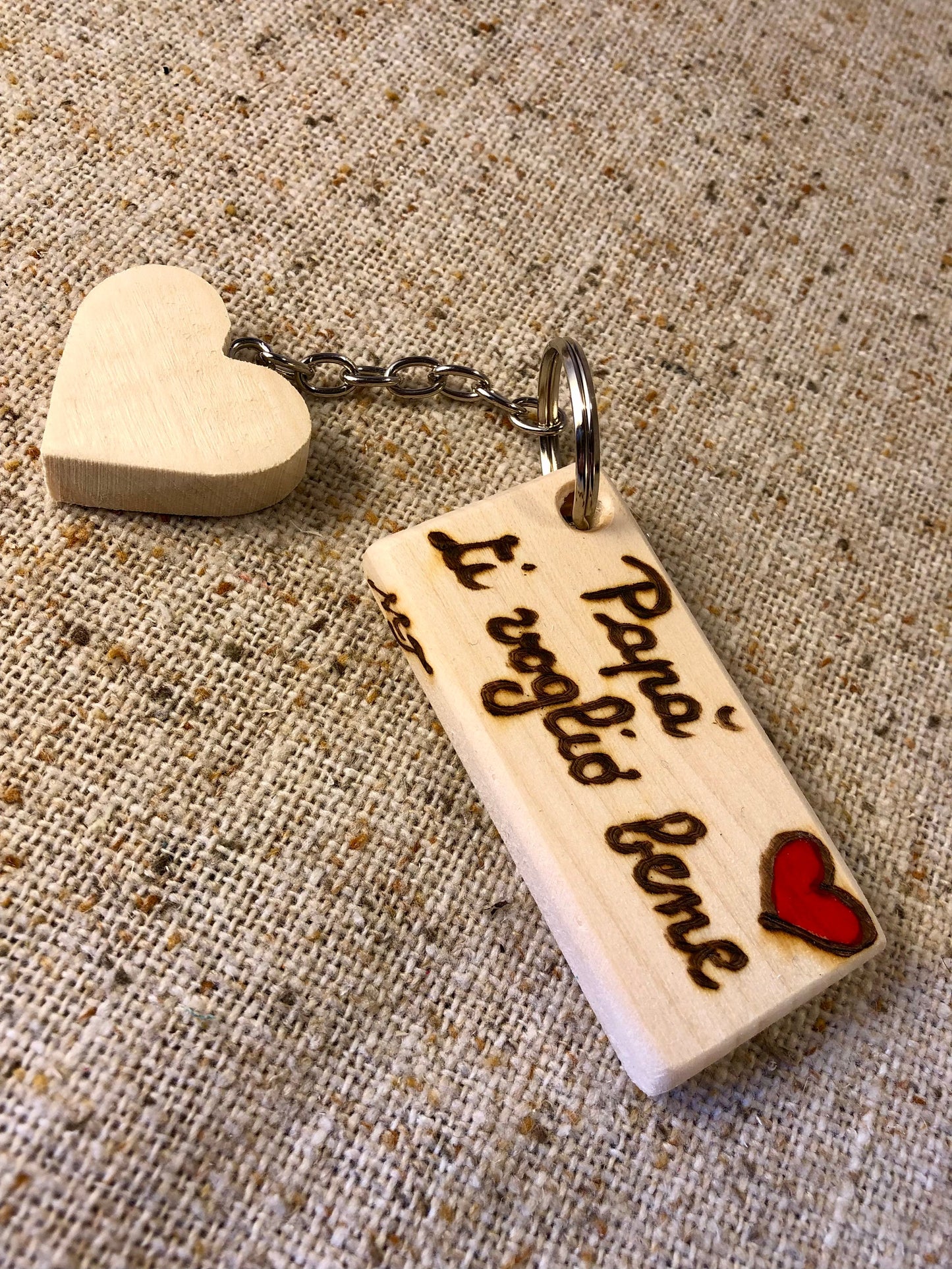PORTACHIAVI CON PENDENTE CUORE (Copia) Il Truciolo by MJ