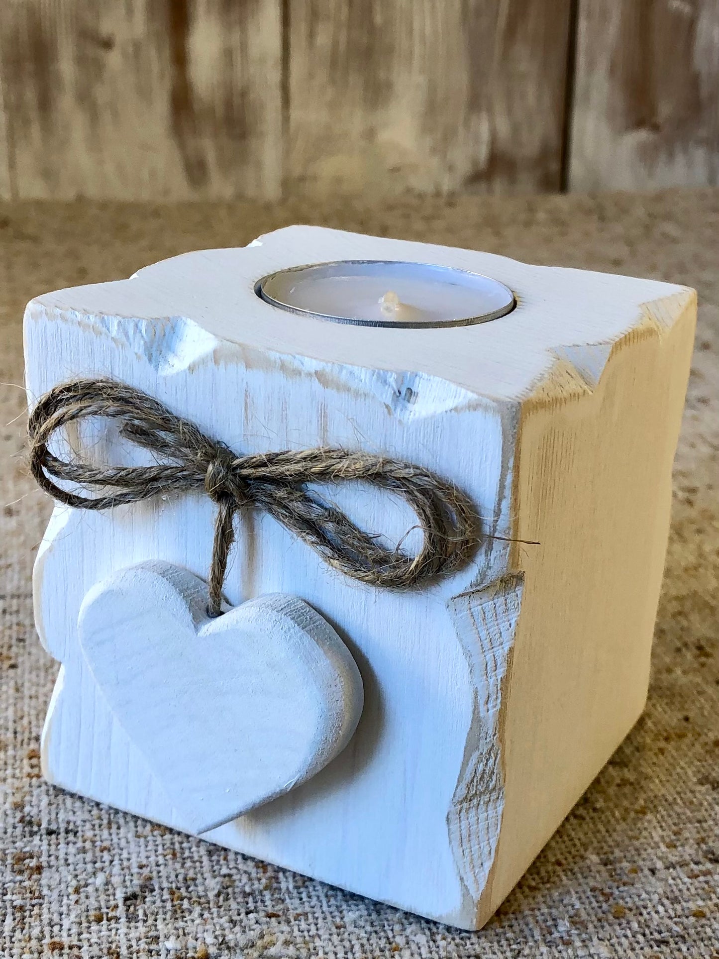 PORTA CANDELE CUBO BIANCO Il Truciolo by MJ