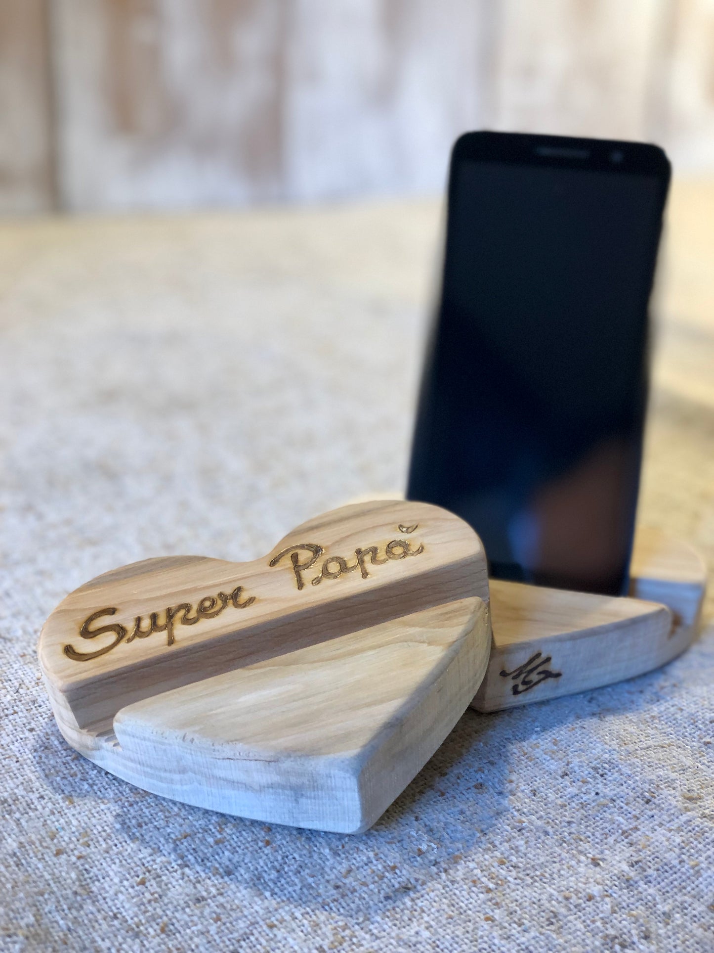 CUORE PORTA CELLULARE (ordine minimo 8 pezzi) Il Truciolo by MJ