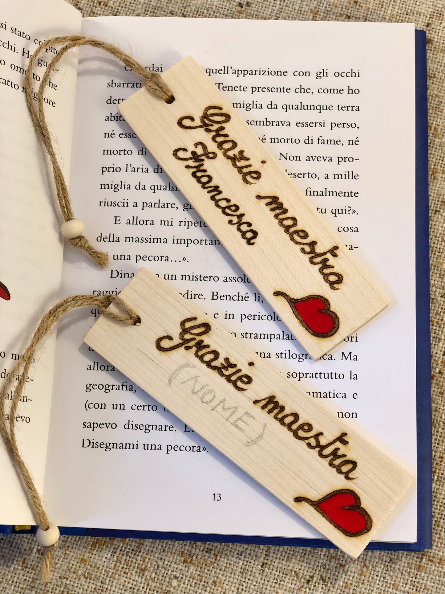 SEGNALIBRO (ordine minimo 8 pezzi) Il Truciolo by MJ