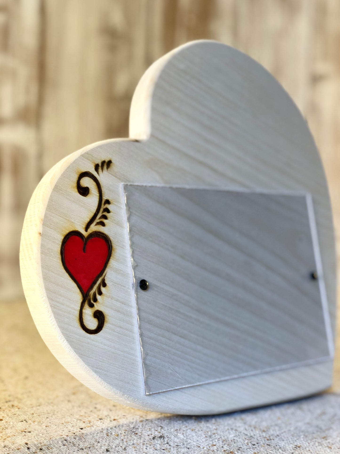 CORNICE PORTAFOTO A CUORE PER MAESTRE (per foto 15x10cm) Il Truciolo by MJ