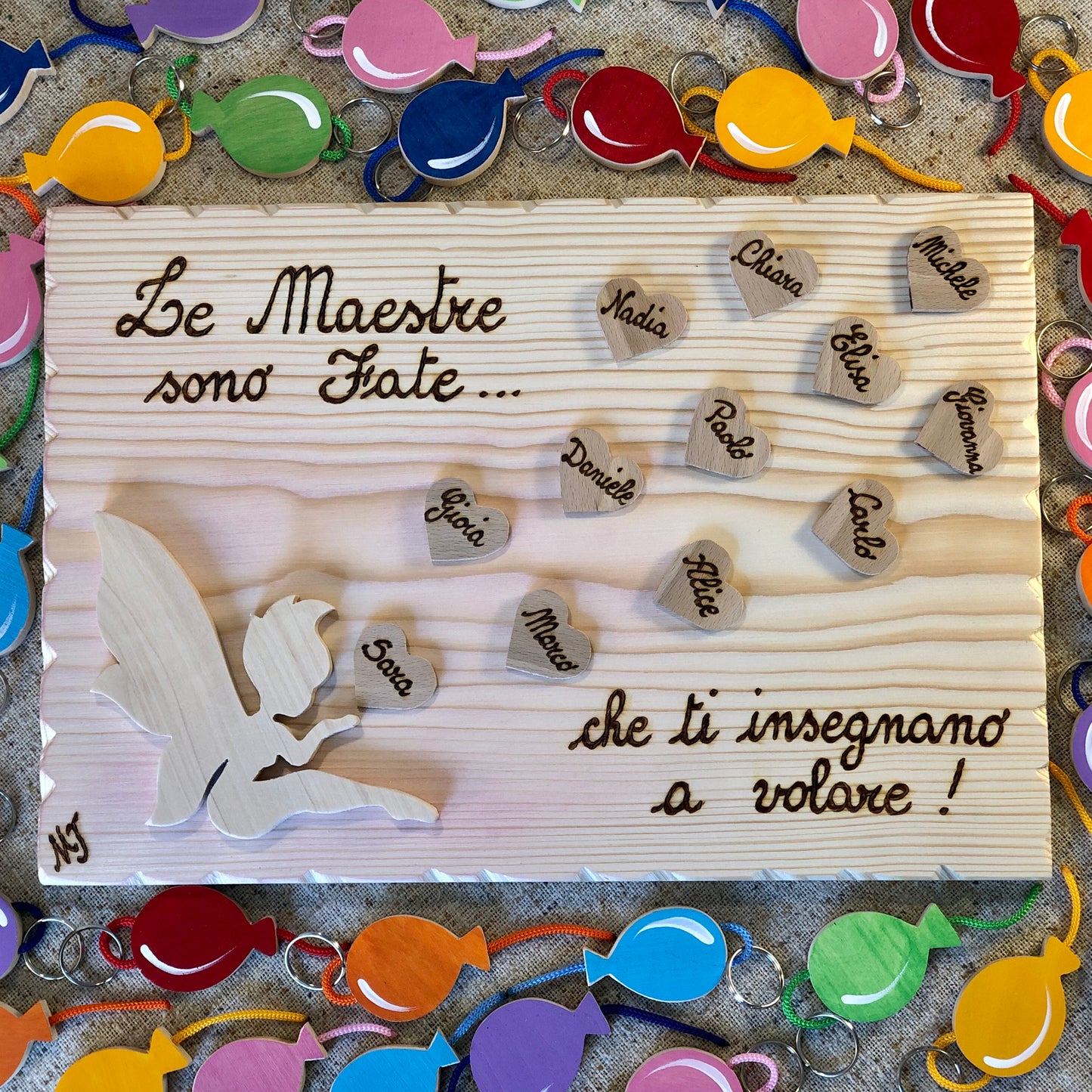 QUADRO GRANDE PER LE MAESTRE Il Truciolo by MJ