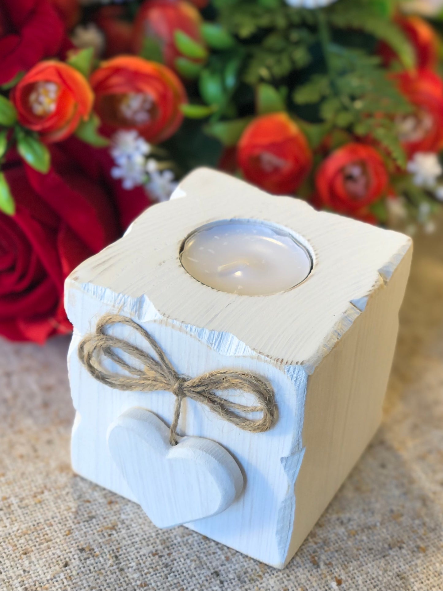 PORTA CANDELE CUBO BIANCO Il Truciolo by MJ