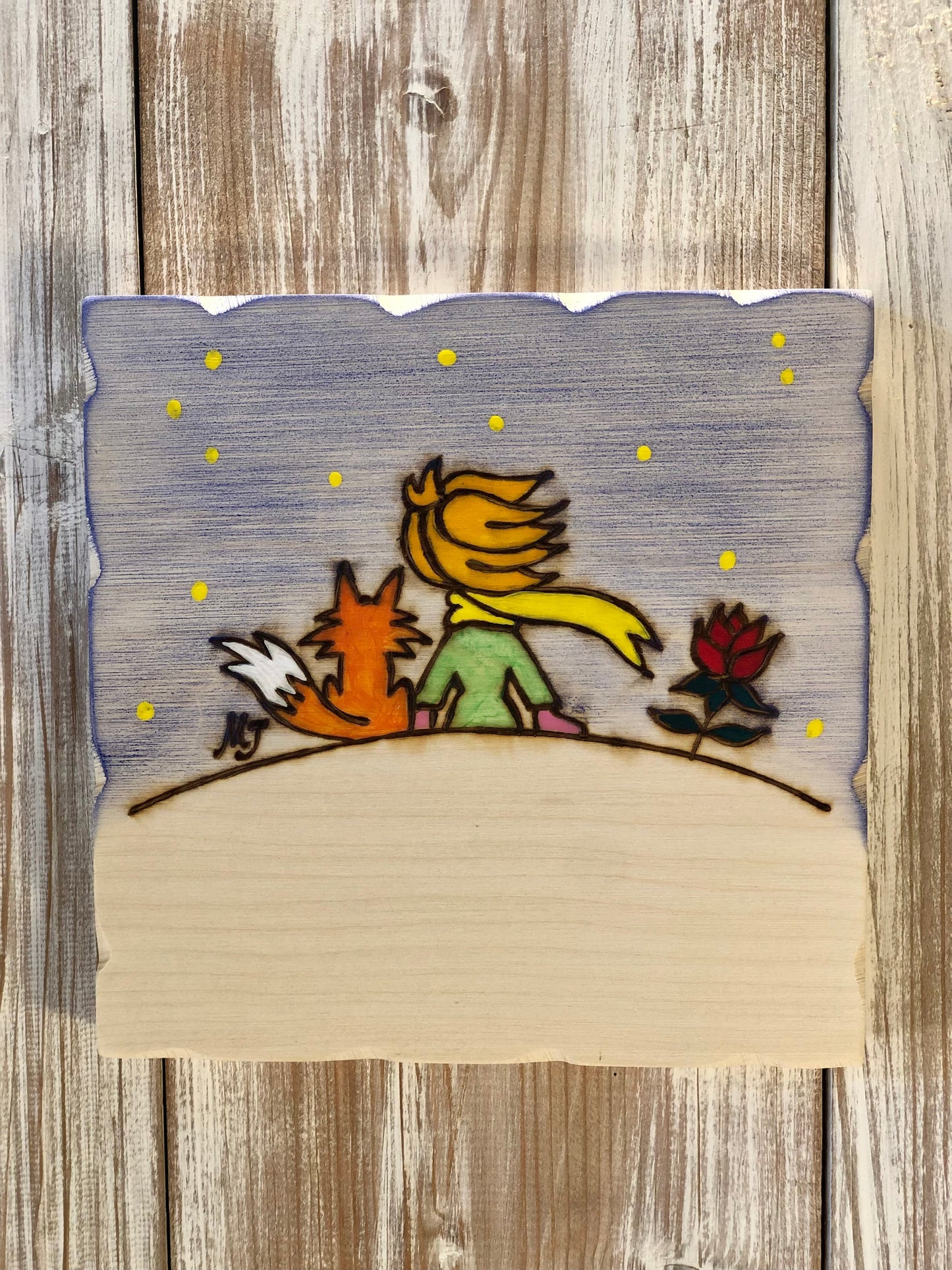 QUADRETTO "IL PICCOLO PRINCIPE" 15X15cm (Copia) Il Truciolo by MJ