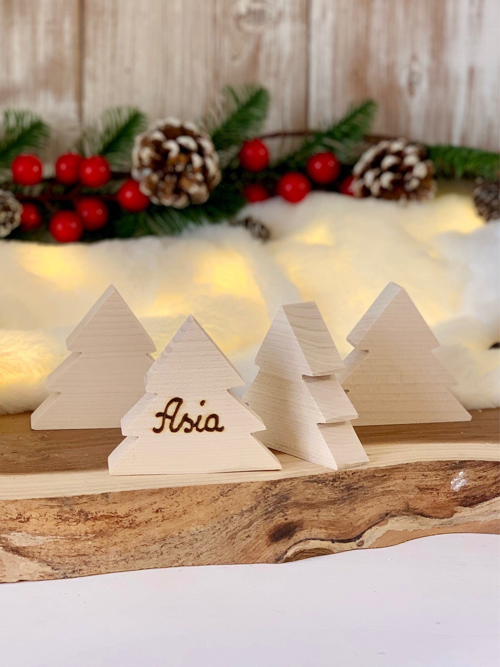 🎁ALBERELLI SEGNAPOSTO (ordine minimo 8 pezzi) Il Truciolo by MJ