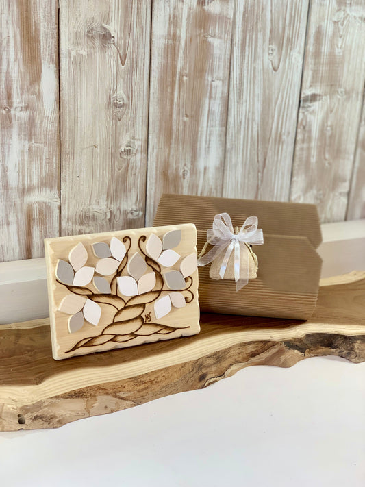 QUADRETTO ALBERO DELLA VITA IN LEGNO 20X15cm (ordine minimo 5 pezzi) Il Truciolo by MJ