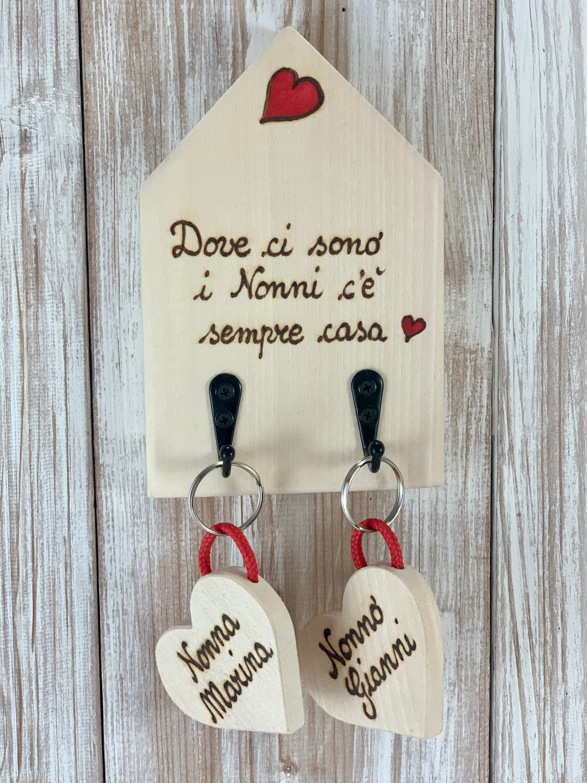 CASETTA PORTACHIAVI COPPIA NONNI Il Truciolo by MJ