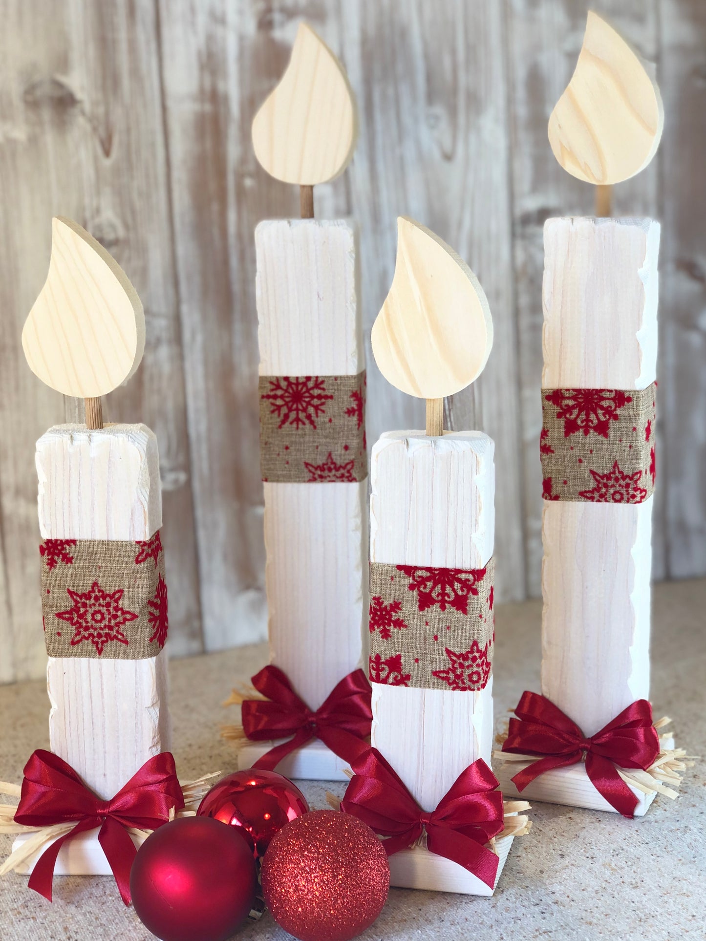 CANDELE IN LEGNO DA ARREDO (H 30/40CM) Il Truciolo by MJ