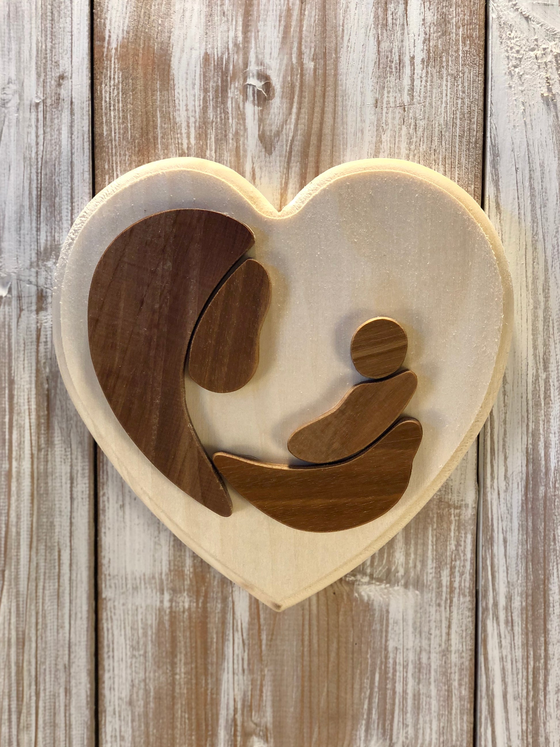 CUORE MAMMA CON BAMBINO Il Truciolo by MJ